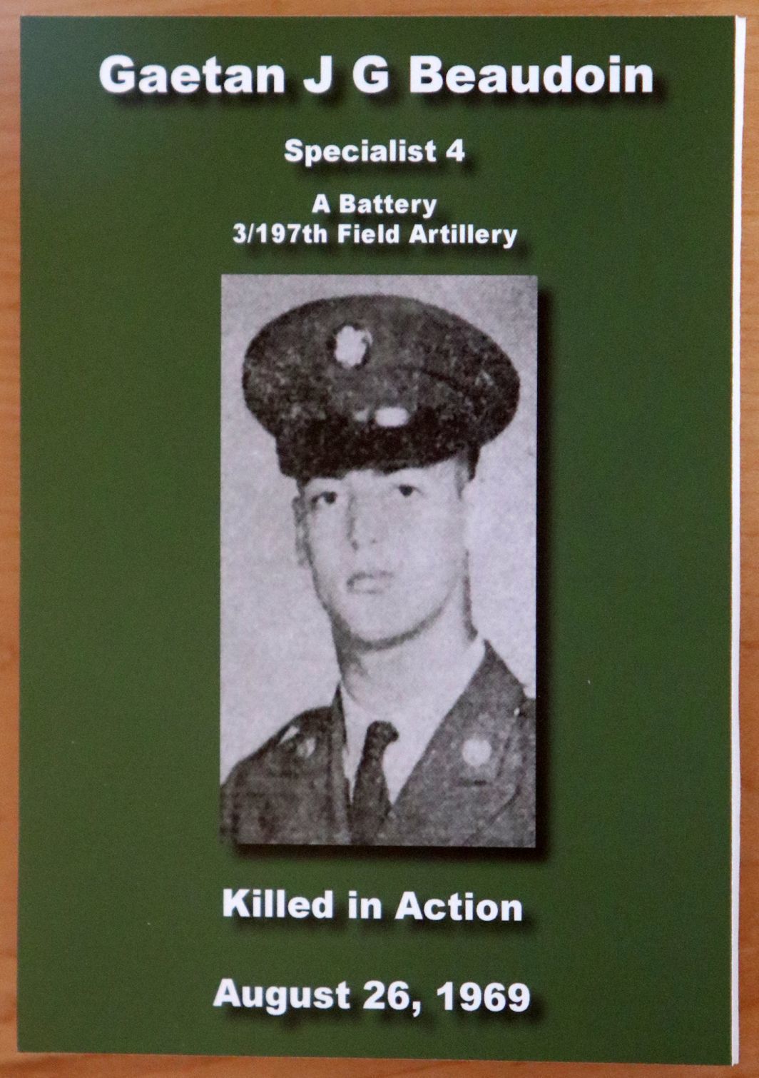 Spc. 4 Gaetan J. G. Beaudoin